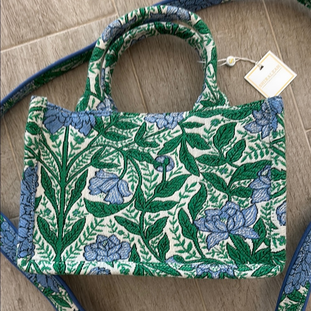 Floral Green and Blue Women's Bag